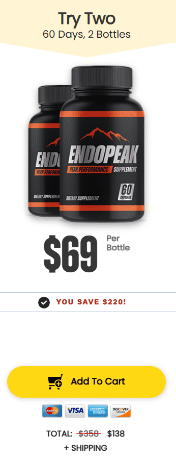 EndoPeak 2 bottles package deal